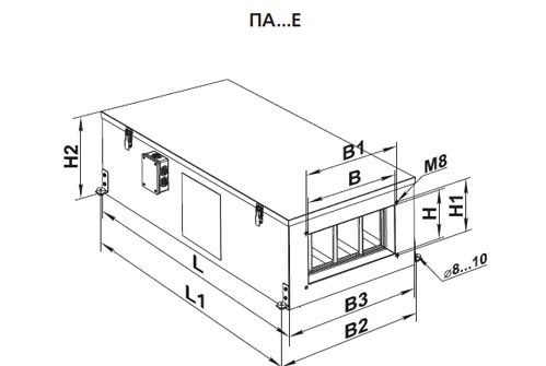 Размеры ВЕНТС ПА 02 Е